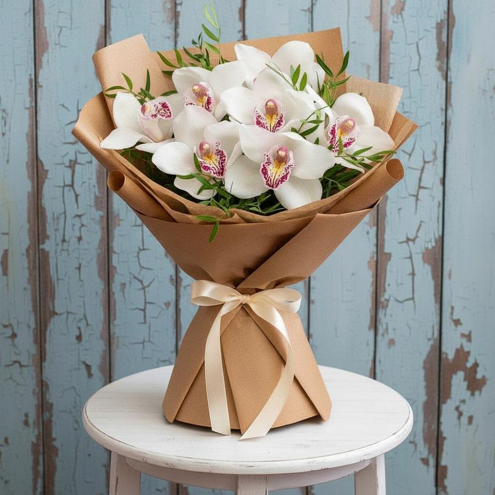Букет цветов из: Орхидеи и Розы в Нурма