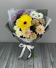 Букет цветов из:  Розы, Герберы и Хризантемы в Нурма