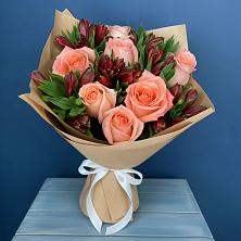 Букет цветов из:  Розы и Альстромерии в Нурма