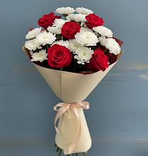 Букет цветов из:  Розы и Хризантемы в Нурма
