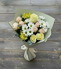 Букет цветов из:  Альстромерии, Розы и Хризантемы в Нурма
