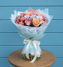 Букет цветов из:  Хризантемы и Розы в Нурма